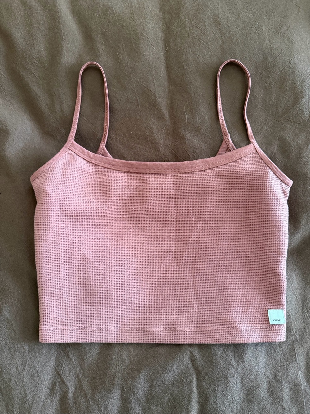 Vuori Waffle Knit Crop Cami Tank